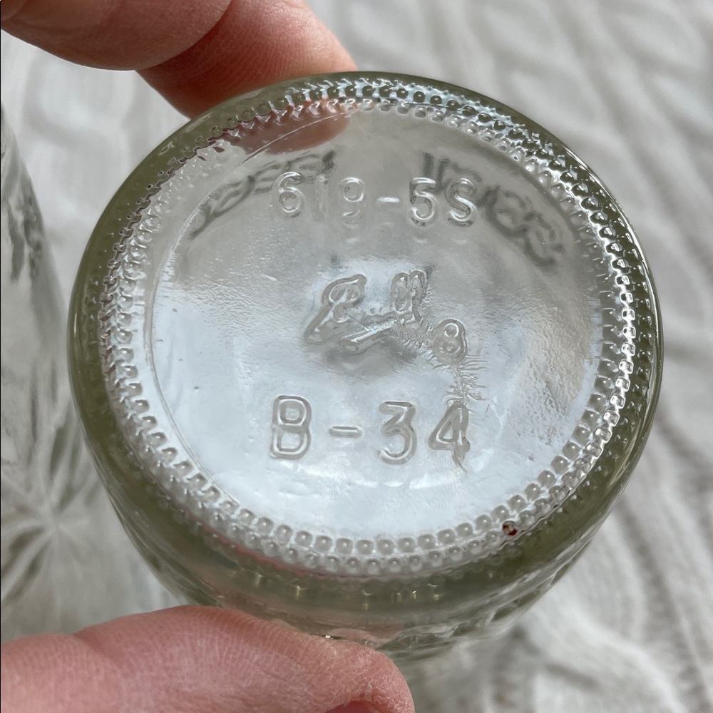 3 VTG Ball Jelly juice jar/glasses, 50th anniversary Ball 1933 to 1983 starburst - Picture 12 of 15